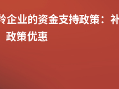 瞪羚企業(yè)的資金支持政策:補貼金額、政策優(yōu)惠