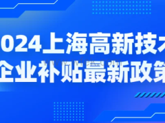 2024上海高新技術(shù)企業(yè)補(bǔ)貼各區(qū)最新政策,獎勵高至百萬!